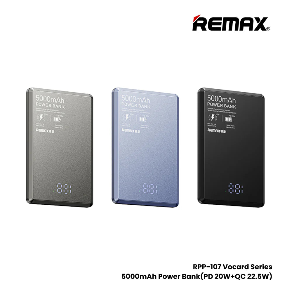 Magsafe Wireless  Power Bank 5000 Mah PD+QC 20W Remax RPP-107