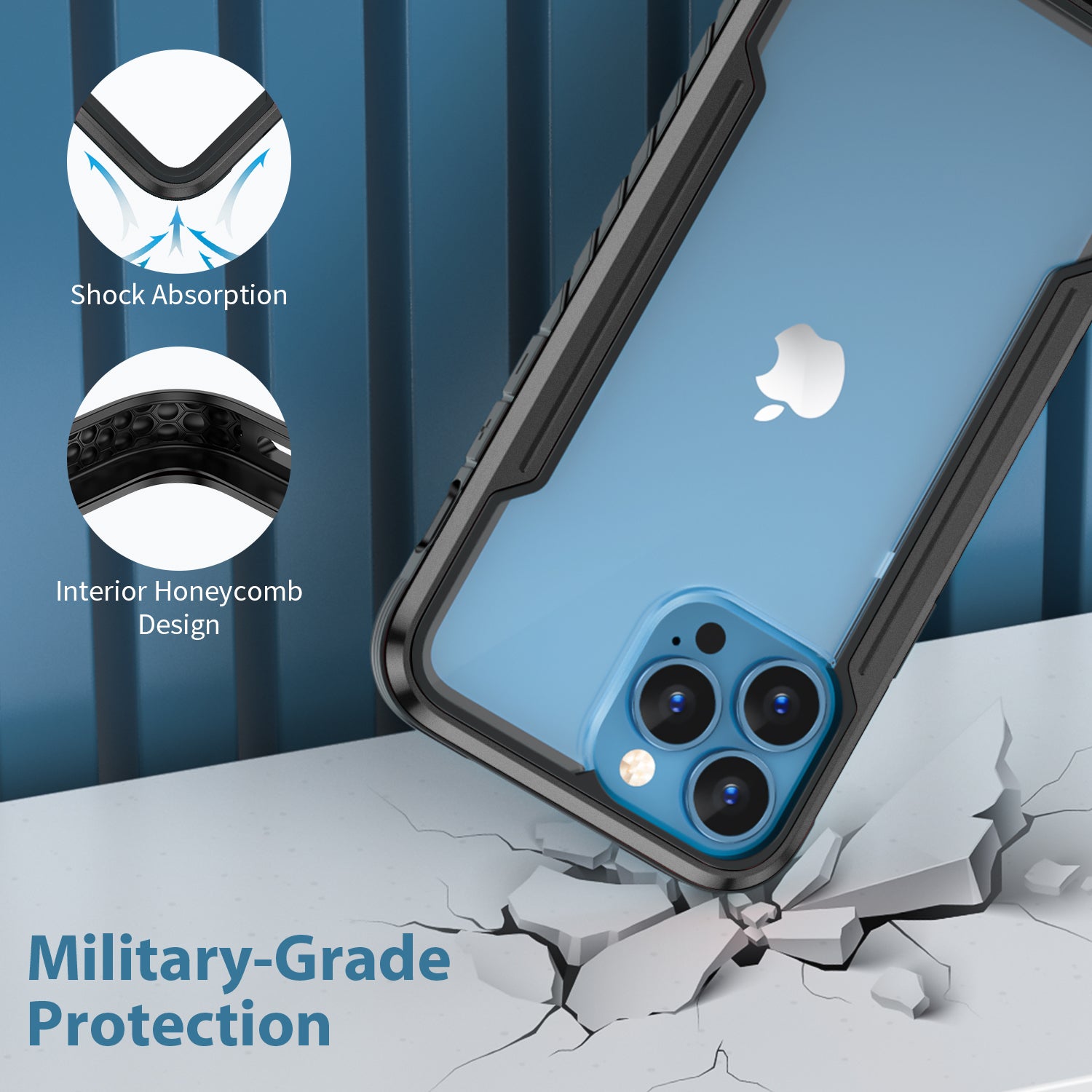 iPhone 14Plus/15Plus 360 Degree Full Protection Military Case