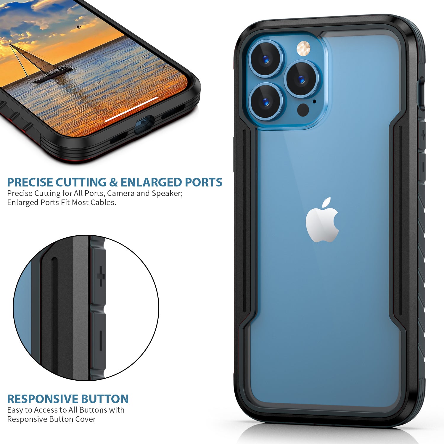 iPhone 13 Pro 360 Degree Full Protection Military Case